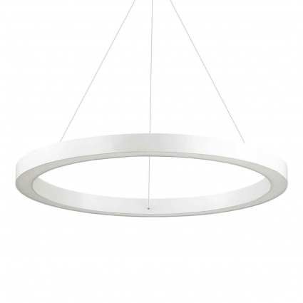 Подвесной светодиодный светильник Ideal Lux Oracle D70 Round Bianco 211381 для офиса, цвет белый,  в современном стиле