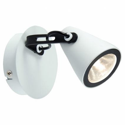 Спот Lussole Loft LSN-4101-01 для экспозиции площадью до 2.5 кв.м., цвет белый,  в стиле лофт