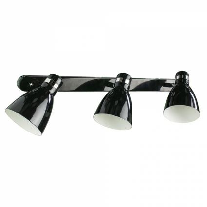 Спот Arte Lamp 48 A5049PL-3BK для кафе и ресторанов площадью до 10 кв.м., цвет черный,  в современном стиле