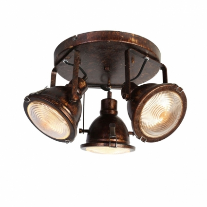 Спот Favourite Industria 1898-3C для кафе и ресторанов площадью до 8.3 кв.м., цвет коричневый,  в стиле лофт