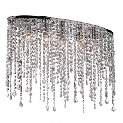 Потолочный светильник Ideal Lux Rain Pl5 Trasparente 008455 для спальни площадью до 11.1 кв.м.,  в стиле арт-деко
