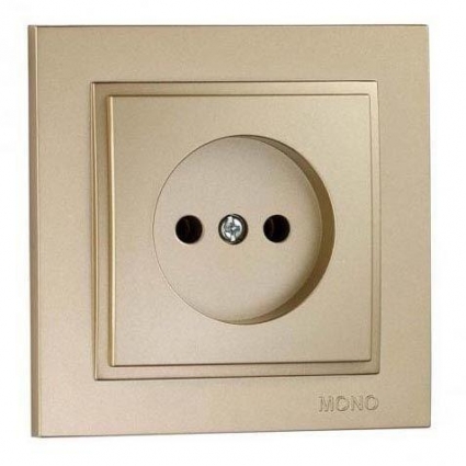 Розетка 2К Mono Electric Despina 16A 250V винтовое подключение титан 102-222222-116, цвет титановый,  в современном стиле