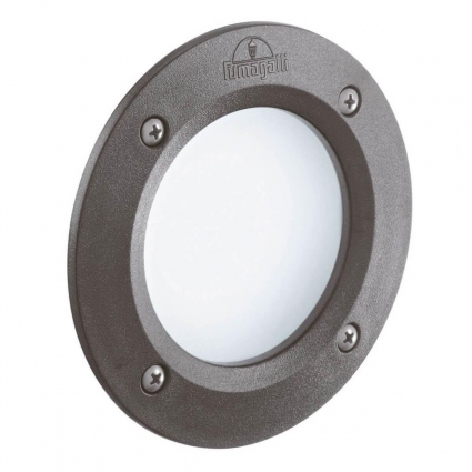 Уличный светодиодный светильник Ideal Lux Leti PT1 Round Grigio 096568 на площадь до 1.5 кв.м., цвет белый,  в современном стиле
