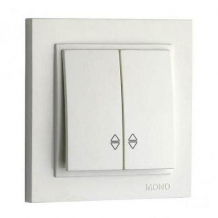 Выключатель Mono Electric Despina двухклавишный проходной слоновая кость 102-010023-111 в современном стиле