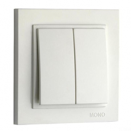 Выключатель Mono Electric Despina двухклавишный слоновая кость 102-010025-102 в современном стиле