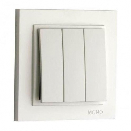 Выключатель Mono Electric Despina трехклавишный слоновая кость 102-010022-114 в современном стиле