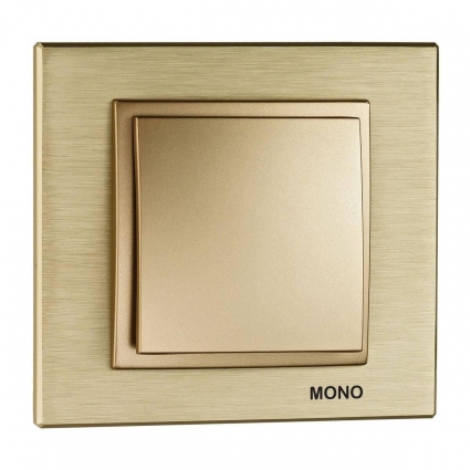 Выключатель Mono Electric Despina/ Larissa одноклавишный титан 500-002225-100, цвет титановый,  в современном стиле