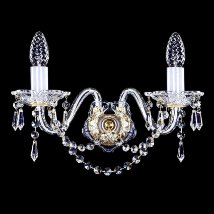 Бра Artglass Kim II. Drops CE для гостиной, цвет латунь,  в классическом стиле