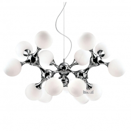 Подвесная люстра Ideal Lux Nodi Sp15 Bianco 082073 для больших залов площадью до 33.3 кв.м.,  в стиле Хай-тек