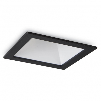 Встраиваемый светодиодный светильник Ideal Lux Game Square Bk Wh 192406 для магазина, цвет черный,  в современном стиле