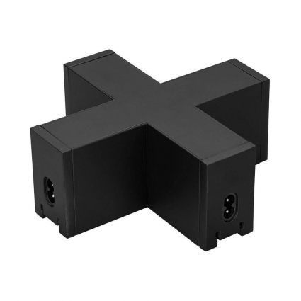 Коннектор X-образный Arlight Neo-Clip-38-Con-X-BK 026847 для офиса, цвет черный,  в современном стиле