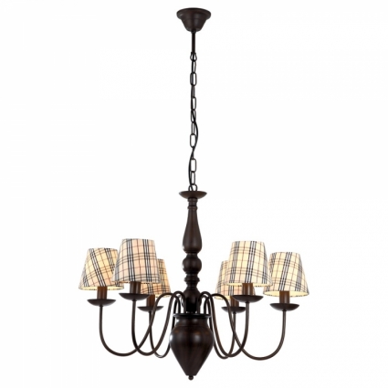 Подвесная люстра Arte Lamp Scotch A3090LM-6CK для спальни площадью до 13.3 кв.м.,  в стиле кантри