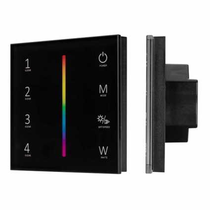Панель управления Arlight Smart-P22-RGBW-G-IN Black 033766, цвет черный,  в стиле Хай-тек