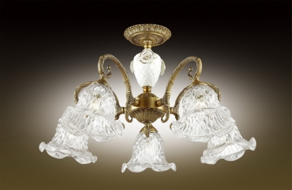 Потолочная люстра Odeon Light Victori 2884/5C для спальни площадью до 16.7 кв.м.,  в стиле ретро