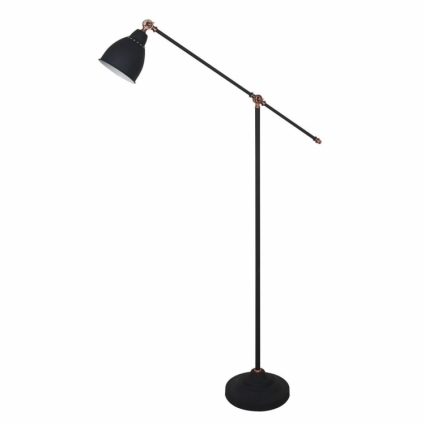 Торшер Arte Lamp Braccio A2054PN-1BK для офиса площадью до 3.3 кв.м., цвет черный,  в стиле лофт