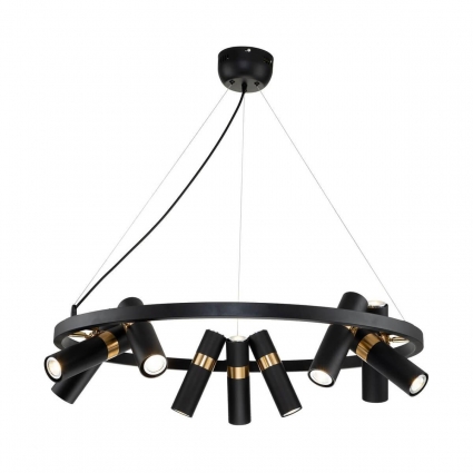 Подвесная люстра Favourite Light Point 2997-9P для гостиной, цвет черный,  в стиле Хай-тек