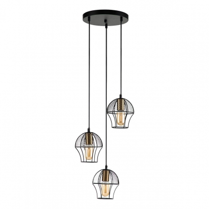 Подвесная люстра Indigo Pallo 10011/3P Black V000187 для кухни площадью до 7 кв.м.,  в стиле кантри