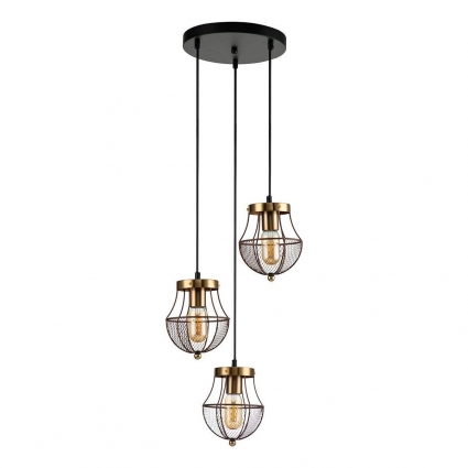 Подвесная люстра Indigo Pallo 10011/3P Gold V000189 для кухни площадью до 7 кв.м.,  в стиле кантри