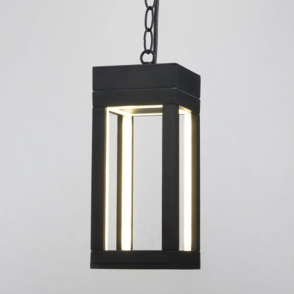 Уличный подвесной светодиодный светильник Elektrostandard Frame 1528 Techno Led черный 4690389172366 на площадь до 3 кв.м., цвет черный,  в стиле Хай-тек