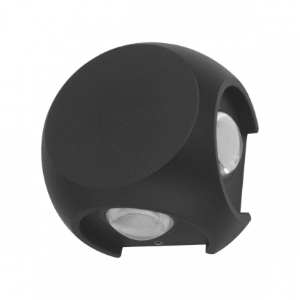 Уличный настенный светодиодный светильник ST Luce Volti SL9505.401.01 на площадь до 1 кв.м., цвет черный,  в стиле Хай-тек