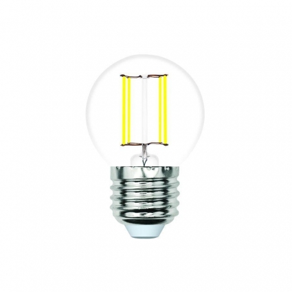 Лампа светодиодная филаментная Volpe E27 4W 4000K прозрачная LED-G45-4W/4000K/E27/CL/SLF UL-00008305