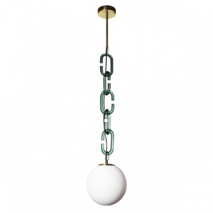 Подвесной светильник Loft IT Chain 10128P Green для кафе и ресторанов, цвет зеленый,  в современном стиле