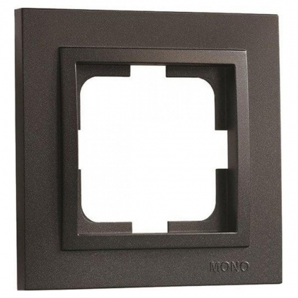 Рамка 1-постовая Mono Electric Despina графит 102-200000-160, цвет графит,  в современном стиле