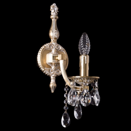 Бра Bohemia Ivele 1871/1/150/B/GW для гостиной площадью до 2.2 кв.м., цвет золотой,  в классическом стиле
