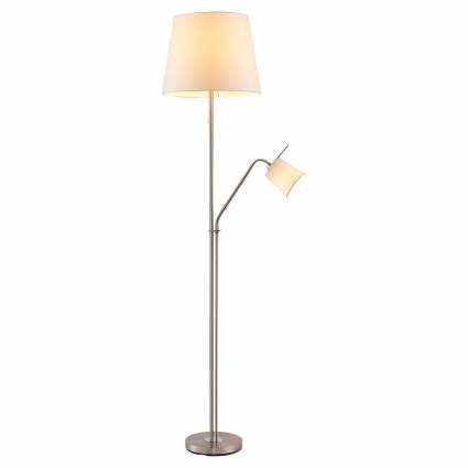 Торшер Lussole Lgo Tallapoosa LSP-0610 для гостиной, цвет матовый никель, матовый,  в современном стиле