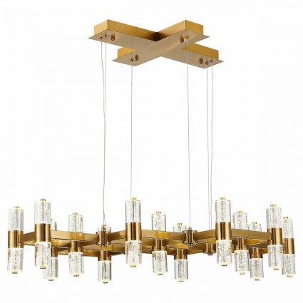 Подвесная светодиодная люстра ST Luce Gemina SL6007.203.26 для больших залов площадью до 23 кв.м.,  в стиле модерн