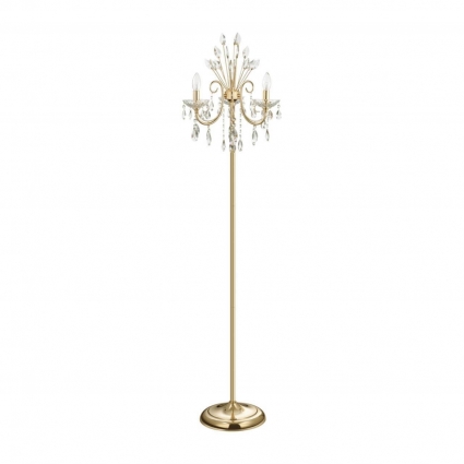 Торшер Odeon Light Versia 4977/3F для гостиной площадью до 6 кв.м., цвет золотой,  в классическом стиле
