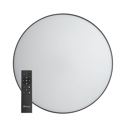 Потолочный светодиодный светильник Feron Simple matte AL6200 48067 для гостиной, цвет черный,  в современном стиле