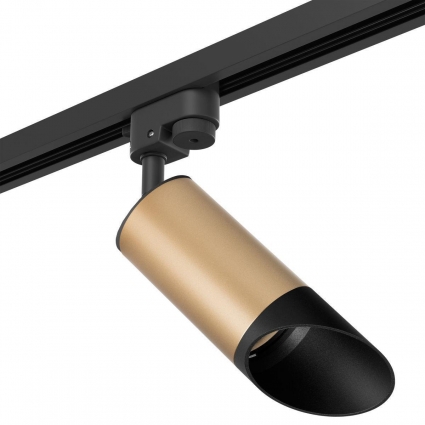 Трековый светильник Lightstar Rullo (214440+592057+201437) R1T44037 для гостиной, цвет золотой,  в современном стиле