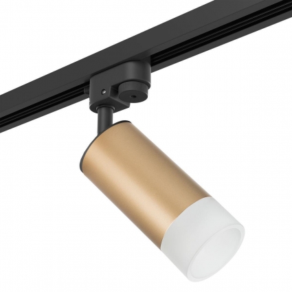 Трековый светильник Lightstar Rullo (214440+592057+202431) R1T44031 для гостиной, цвет золотой,  в современном стиле