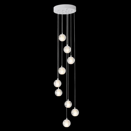 Подвесная люстра Crystal Lux Gaspar SP9 D300 White для гостиной площадью до 13.5 кв.м.,  в стиле арт-деко
