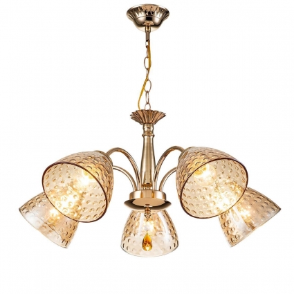 Подвесная люстра Escada Freesia 658/5PL Gold для гостиной площадью до 10 кв.м.,  в стиле модерн
