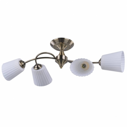 Потолочная люстра IDLamp Dorothea 879/4PF-Oldbronze для спальни площадью до 8.9 кв.м.,  в современном стиле