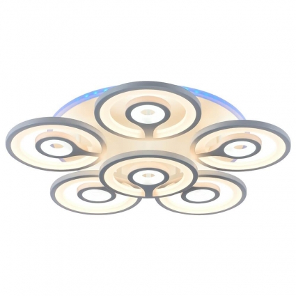 Потолочная светодиодная люстра Profit Light 8070/5+1 WHT для гостиной площадью до 12-18 кв.м.,  в стиле Хай-тек