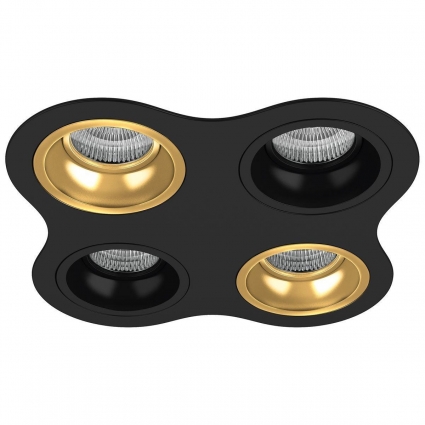 Встраиваемый светильник Lightstar Domino Quadro (214647+214603+214607+214603+214607) D64703070307 для прихожей площадью до 25 кв.м.,  в стиле Хай-тек