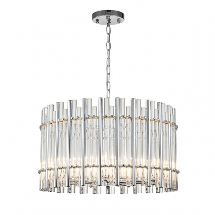 Подвесная люстра Indigo Violino 12025/7P Chrome V000308 для гостиной площадью до 14 кв.м.,  в классическом стиле