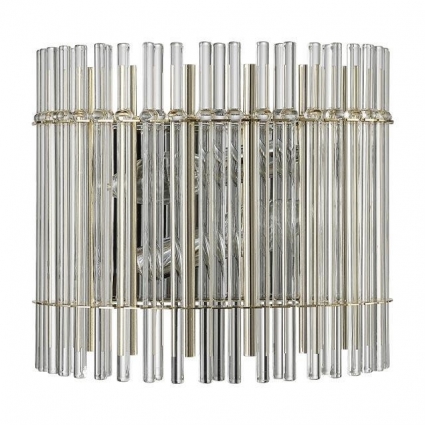 Настенный светильник Crystal Lux Aurelio AP2 Gold+Chrome/Transparent для спальни площадью до 5 кв.м.,  в стиле арт-деко