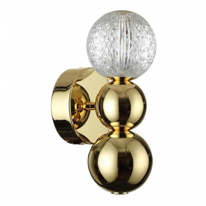 Бра Odeon Light Crystal 5008/4WL для гостиной площадью до 1 кв.м., цвет золотой,  в современном стиле