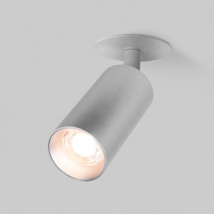 Встраиваемый светодиодный спот Elektrostandard Diffe 25039/Led серебряный a058219 для спальни, цвет серебро,  в современном стиле