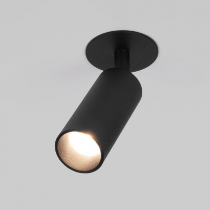 Встраиваемый светодиодный спот Elektrostandard Diffe 25039/Led черный a058218 для спальни, цвет черный,  в современном стиле
