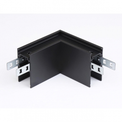 Коннектор L-образный для накладного шинопровода Ambrella light Track System Magnetic GL3372, цвет черный
