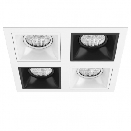 Встраиваемый светильник Lightstar Domino (214546+214506+214507+214506+214507) D54606070607 для магазина площадью до 11.1 кв.м.,  в стиле Хай-тек