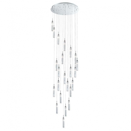 Подвесная люстра Newport 4520 4528+14/S chrome М0067061 для больших залов, цвет хром