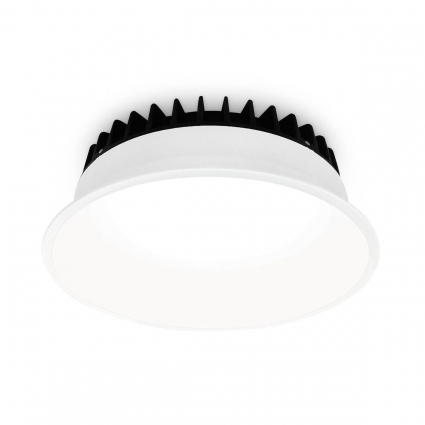 Встраиваемый светодиодный светильник Ambrella light Downlight DCR510 для офиса, цвет белый,  в современном стиле