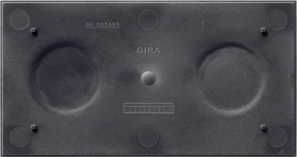 Пластина монтажная Gira E2 для таблички 108200, цвет черный,  в современном стиле