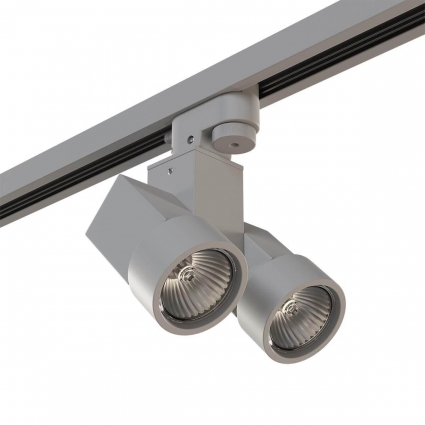 Трековый светильник Lightstar Illumo X2 (592029+051030) A1T051030 для магазина площадью до 5.6 кв.м.,  в стиле Хай-тек